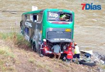 43 pasajeros se salvan: Bus de Nacional queda semi sumergida en el río Mantaro