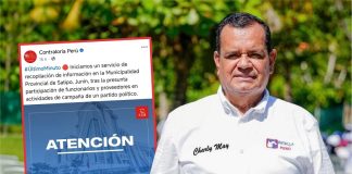 Alcalde de Satipo acusa a la Contraloría de actuar de forma «tendenciosa y mal intencionada»