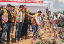 Jerí coloca primera piedra del puente Arequipa, que ahora costará casi 29 millones