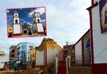 Torre y campanario de iglesia San Ignacio de Loyola de Junín colapsa