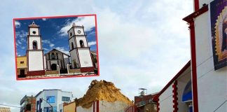 Torre y campanario de iglesia San Ignacio de Loyola de Junín colapsa
