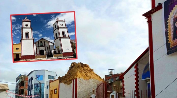 Torre y campanario de iglesia San Ignacio de Loyola de Junín colapsa