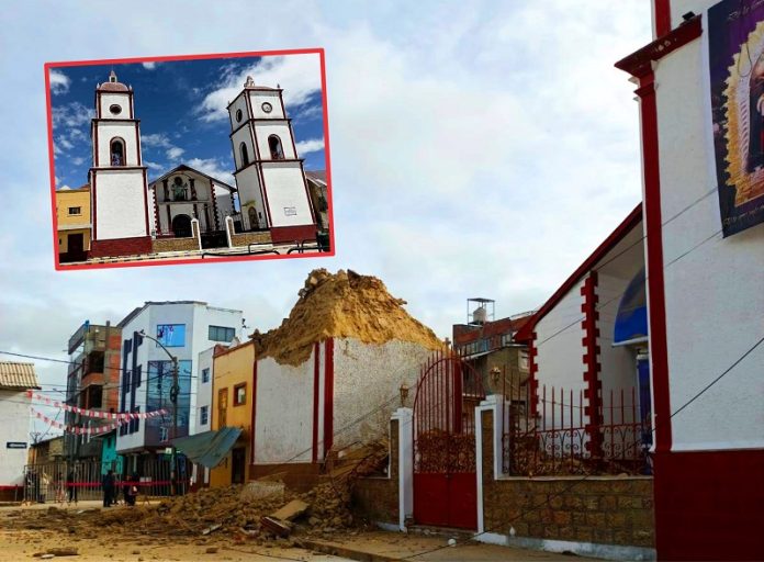 Se cae torre de iglesia 2