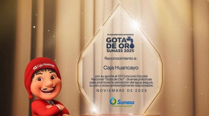 Caja Huancayo es reconocida por la Sunass con el premio «Gota de Oro»