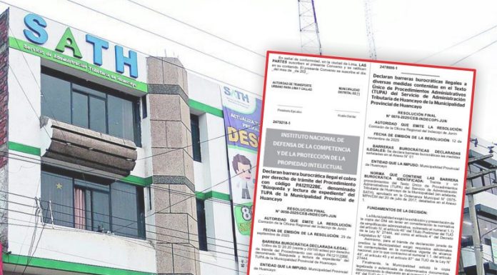 Indecopi declara como barreras burocráticas a 31 procedimientos del SATH
