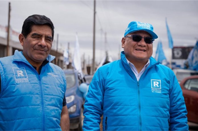 Rafael Meza, precandidato de Renovación, encabeza primera «Caravana celeste» en El Tambo