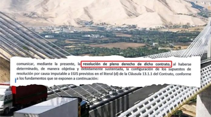 Gobierno resuelve el contrato con PMO Vías para asistencia en la nueva Carretera Central