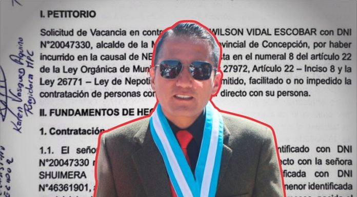 Piden vacancia de alcalde de Concepción por causal de nepotismo