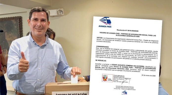Luego de anunciar su expulsión, Avanza País designa vocero a César Combina