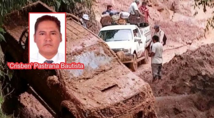 Precandidato ‘Crisben’ Pastrana se salva de ser sepultado por un huaico en Pangoa