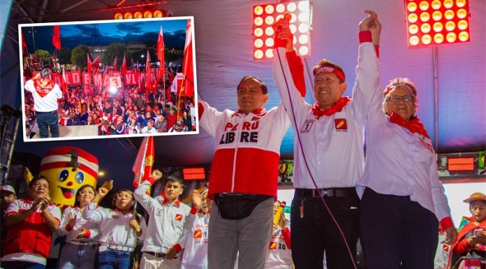 Con multitud en cierre de campaña: Cerrón anuncia 5 hospitales especializados y aeropuerto para Huancayo