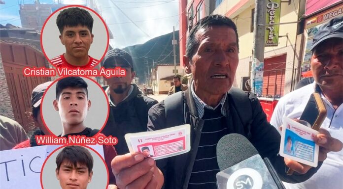 Al menos tres de los cinco abatidos en Colcabamba eran estudiantes y deportistas