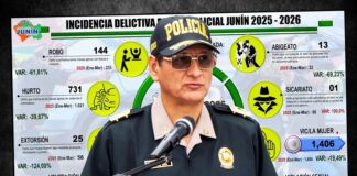 Jefe de la Región Policial Junín presenta estadísticas de incidencias delictivas