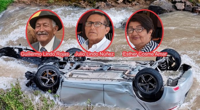 Duro pesar por desaparición de exalcalde de Hualhuas y la muerte de su hijo y nuera