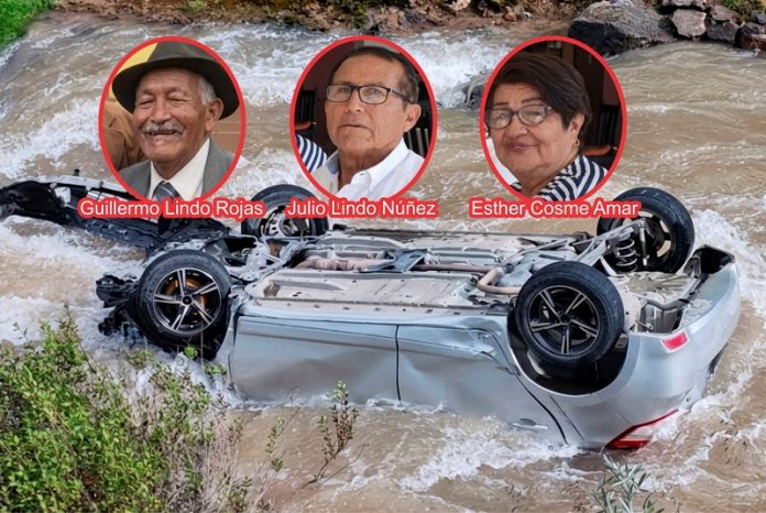 Duro pesar por desaparición de exalcalde de Hualhuas y la muerte de su hijo y nuera