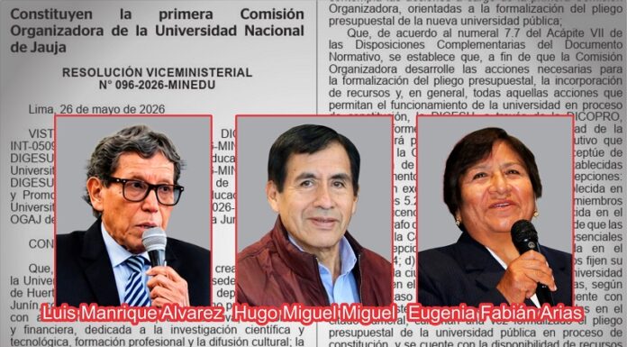 Minedu conforma primera Comisión Organizadora para la Universidad de Jauja