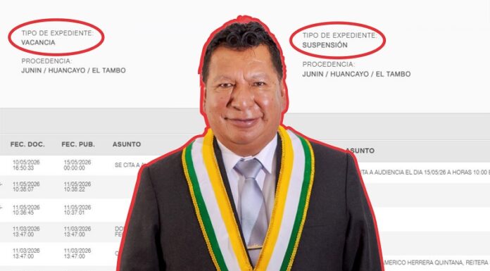 JNE fija fecha para ver vacancia y suspensión del alcalde de El Tambo