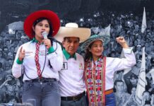 Yenifer Paredes, José Castillo y vicepresidente de Roberto Sánchez llegan a Huancayo