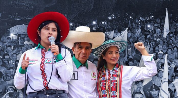 Yenifer Paredes, José Castillo y vicepresidente de Roberto Sánchez llegan a Huancayo