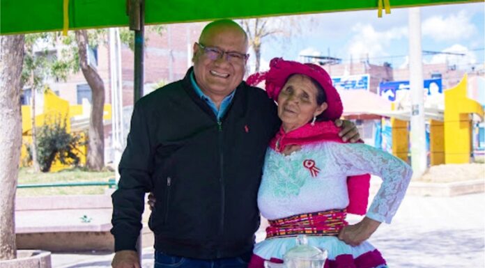 Rafael Meza se hizo presente en el concurso de platos típicos de Justicia, Paz y Vida por su aniversario