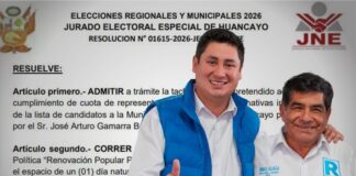 Presentan tacha contra candidato a Huancayo por incumplimiento de cuota en su lista
