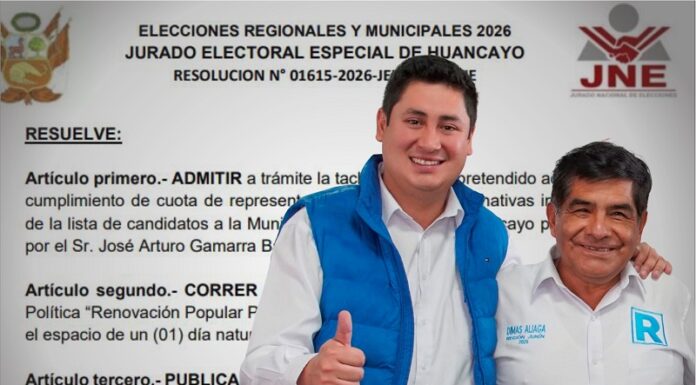 Presentan tacha contra candidato a Huancayo por incumplimiento de cuota en su lista