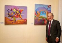 Gustavo Puente Avellaneda expone sus pinturas en Italia