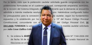 Volverá: PJ decide suspender vacancia de Julio César Llallico como alcalde de El Tambo