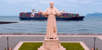 Un legado que permanece: Caja Huancayo financia escultura monumental del Papa León XIV en el Callao